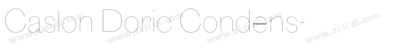 Caslon Doric Condens字体转换